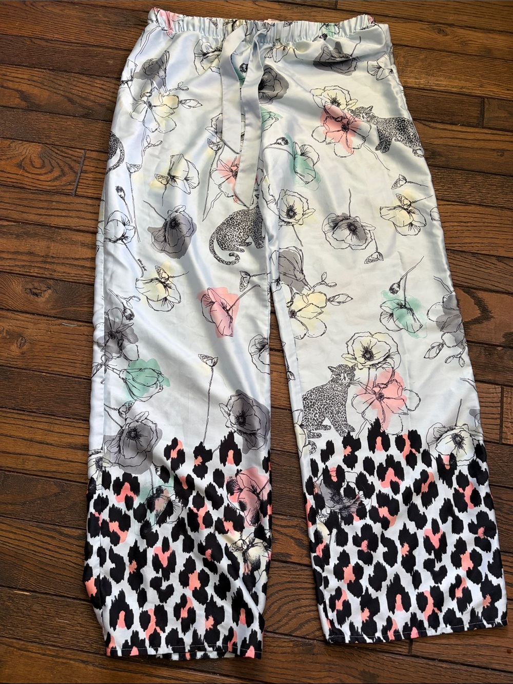 NWOT Victoria's Secret Floral & Leopard or Cheetah Print Pajama Pants, Size M